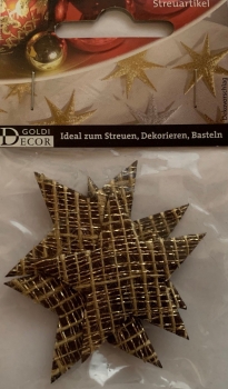 Jute Stern Prince, braun-gold mit Glitter